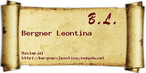 Bergner Leontina névjegykártya